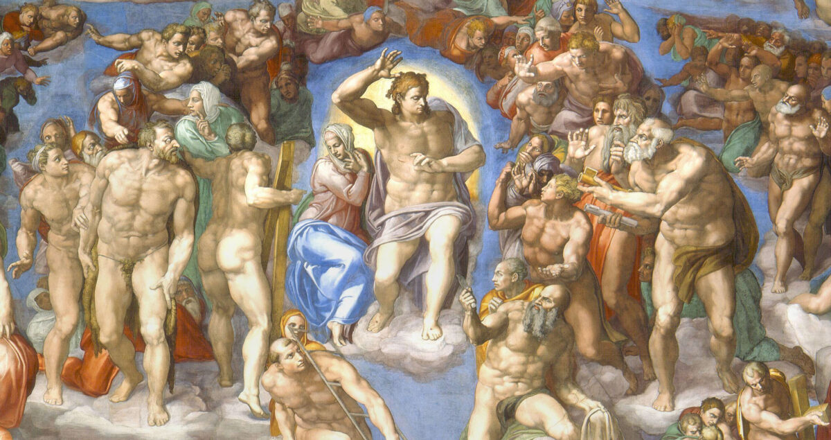 The Last Judgment by Michelangelo c.1536-1541. Fresco. Sistine Chapel, Vatican City (public domain)