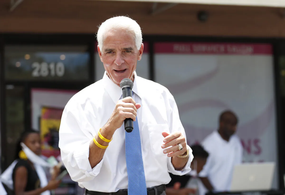 Rep. Charlie Crist (D-Fla.) speaks at an event in St. Petersburg, Fla., on June 19, 2020. (Octavio Jones/Getty Images)