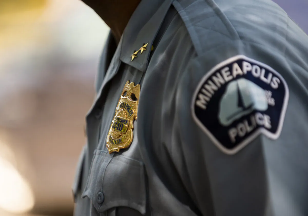 Minneapolis Police Deputy Chief Art Knight speaks with people in Minneapolis, Minn., on June 16, 2020. (Stephen Maturen/Getty Images)