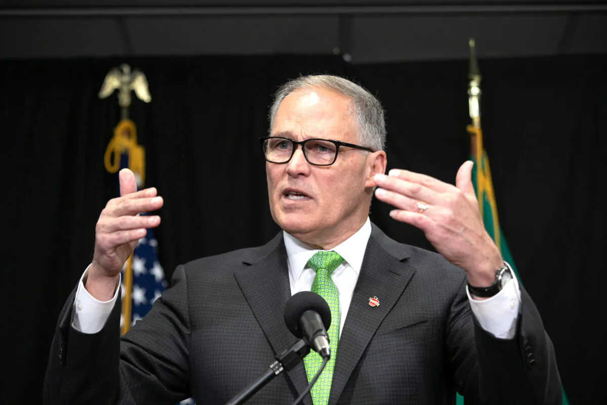 Washington Gov. Jay Inslee in Seattle, on March 11, 2020. (John Moore/Getty Images)
