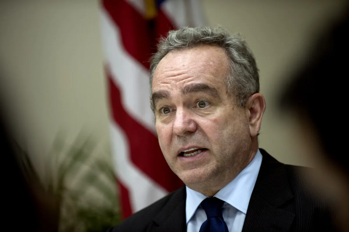 Kurt Campbell, then-U.S. Assistant Secretary of State for East Asian and Pacific Affairs, speaks at a press conference at the U.S. embassy in Kuala Lumpur, Malaysia, on Dec. 13, 2012. (Saeed Khan/AFP via Getty Images)