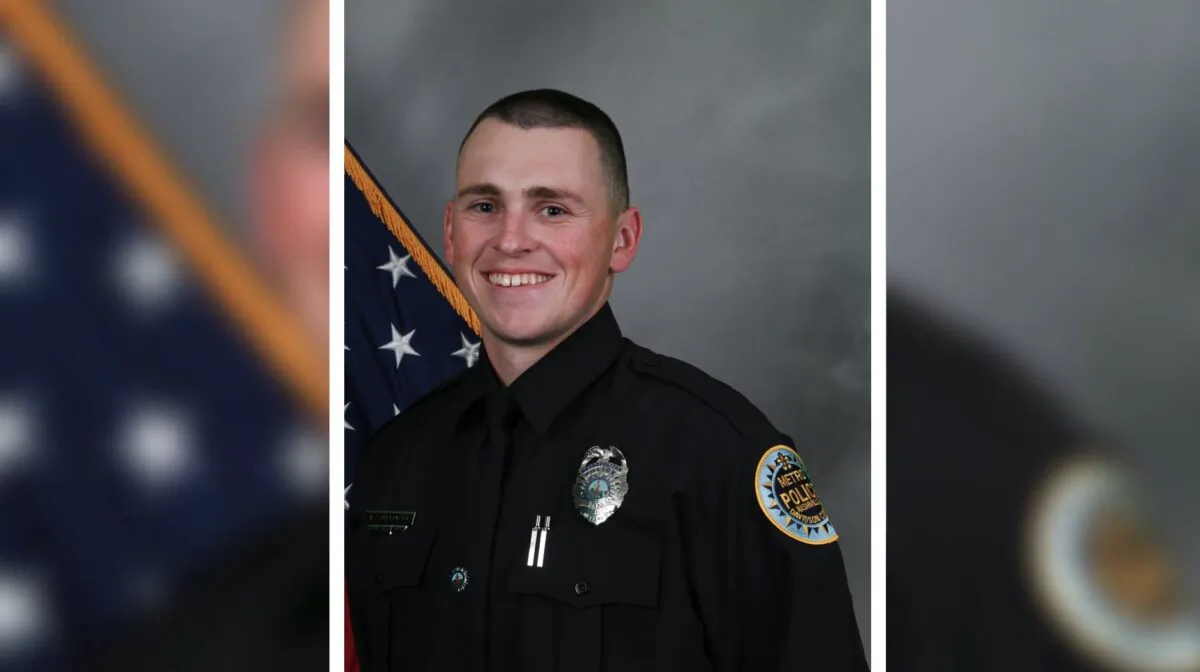 Metro Nashville Police Department officer Brian Sherman suffered gunshot wounds to his arm in Nashville, Tenn., on May 4, 2021. (Courtesy of MNPD)