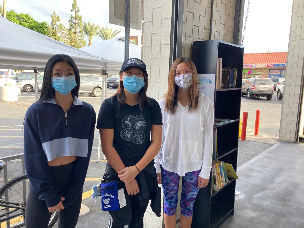 Dynamic Book Club founding members Susan Zhang (left), Taylor Park (middle), and Alex Law (right). (Courtesy of Catherine Hahn and Lily Wan)