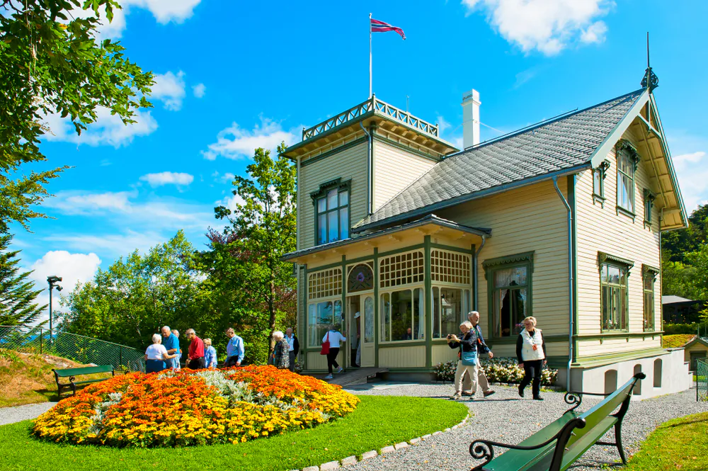 Composer Edvard Grieg based his music on the sounds of his nature country, Norway. His
Troldhaugen House, now a living museum, in Bergen, Norway. (Evikka/Shutterstock)