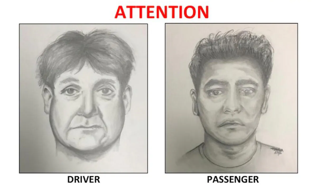 The Orange County Sheriff’s Department released these sketches with hopes of identifying two men suspected of following a teen girl in Rancho Santa Margarita. (Courtesy of the Orange County Sheriff's Department)