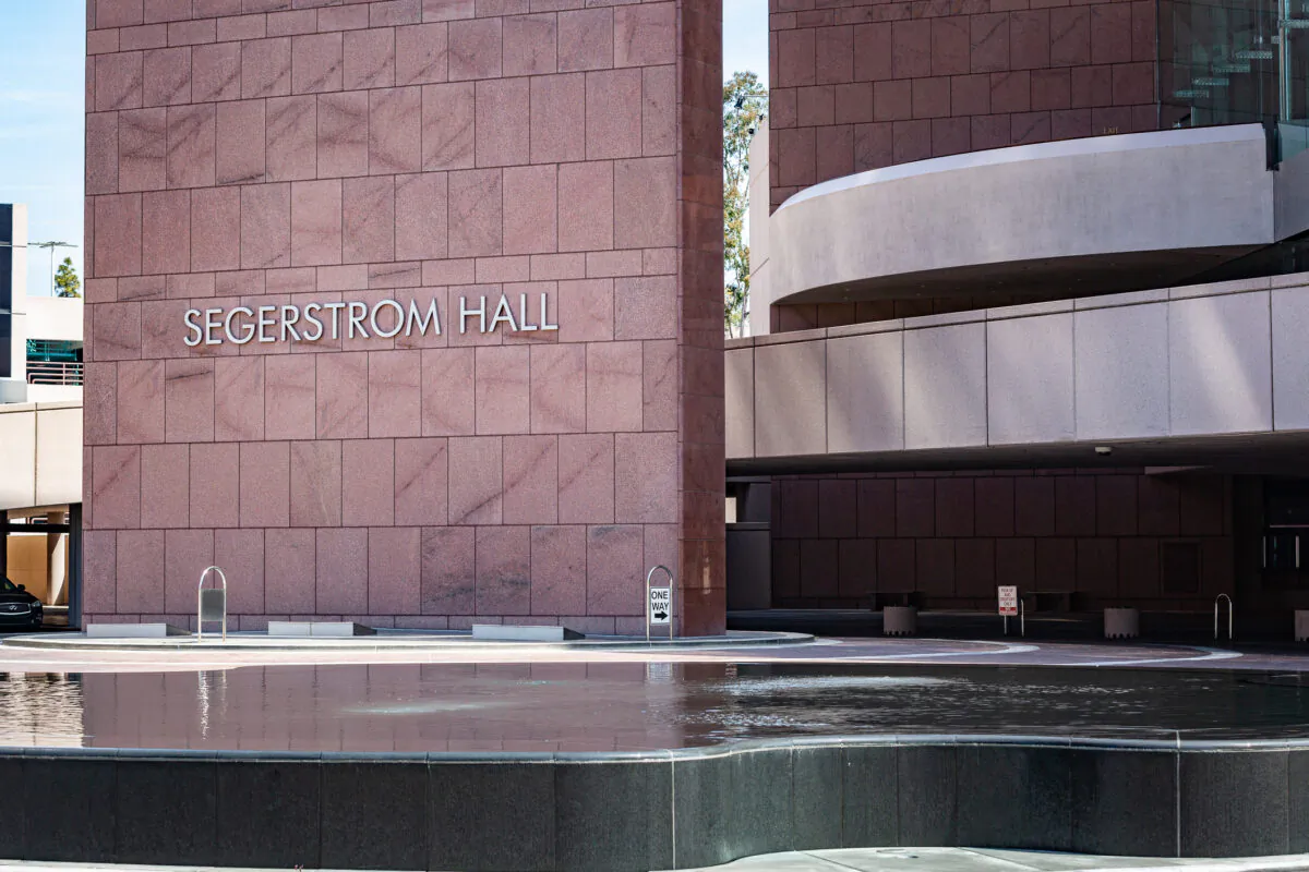 Segerstrom Center for the Arts in Costa Mesa, Calif., on April 5, 2021. (John Fredricks/The Epoch Times)