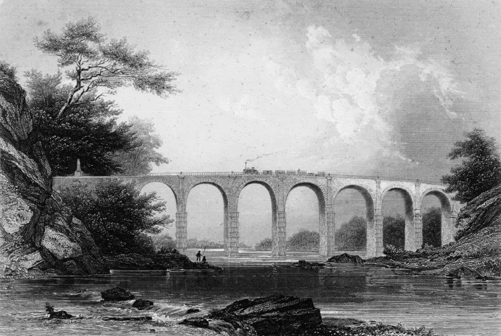 Benjamin Henry Latrobe II’s Thomas Viaduct from "The United States Illustrated," circa 1853, by Charles A. Dana. (Public Domain, Republished by Library of Congress)