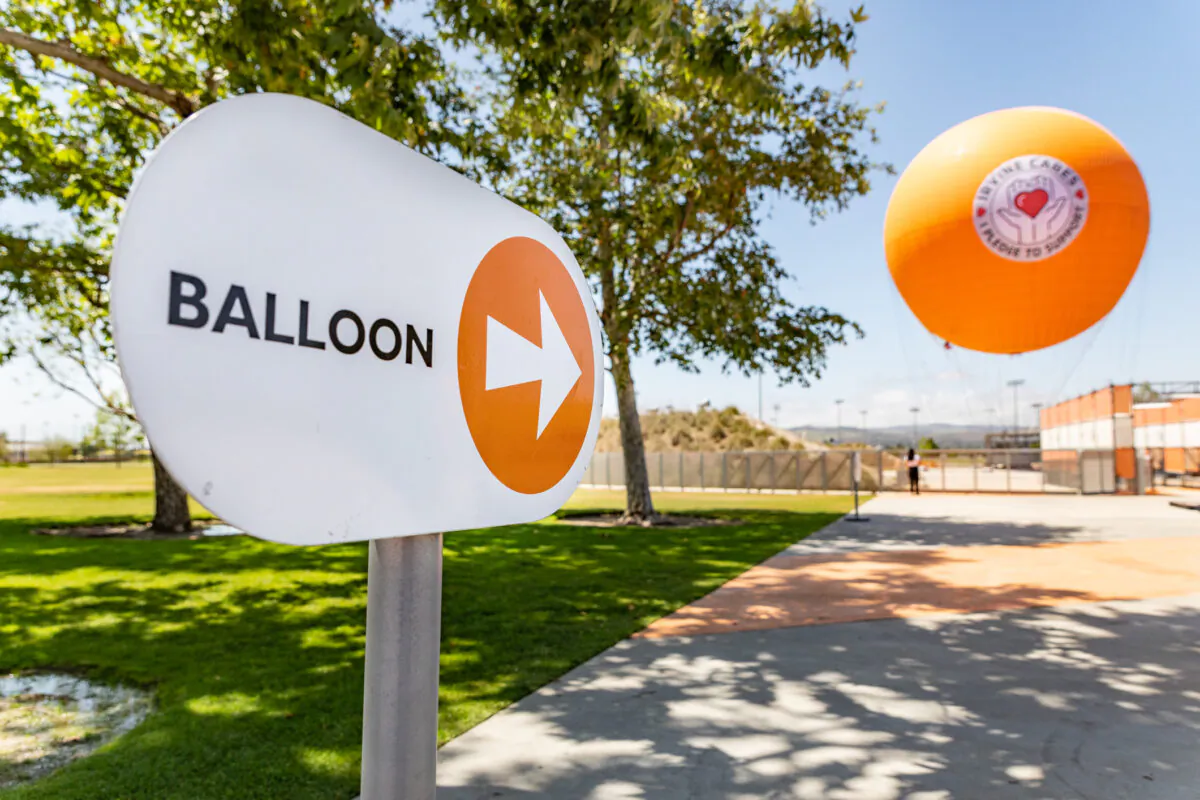 The Orange County Great Park Balloon in Irvine, Calif., on May 6, 2021. (John Fredricks/The Epoch Times)