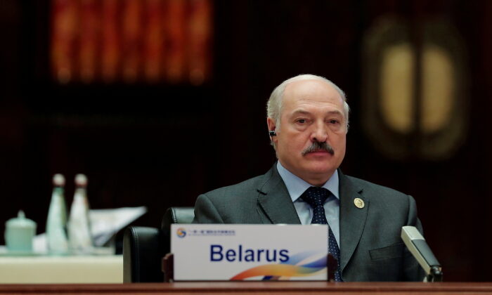 Belarus President Alexander Lukashenko attends the Roundtable Summit Phase One Sessions of Belt and Road Forum at the International Conference Center in Yanqi Lake, Beijing on May 15, 2017. (Lintao Zhang/Pool/Reuters)