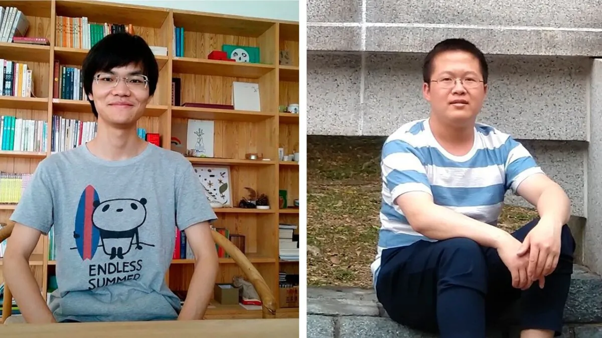Cai Wei (L) poses for a photo in Beijing in June, 2018. (Friend of Cai Wei via AP) and Chen Mei (R) poses for a photo in Hong Kong in 2018. (Chen Mei Family via AP)