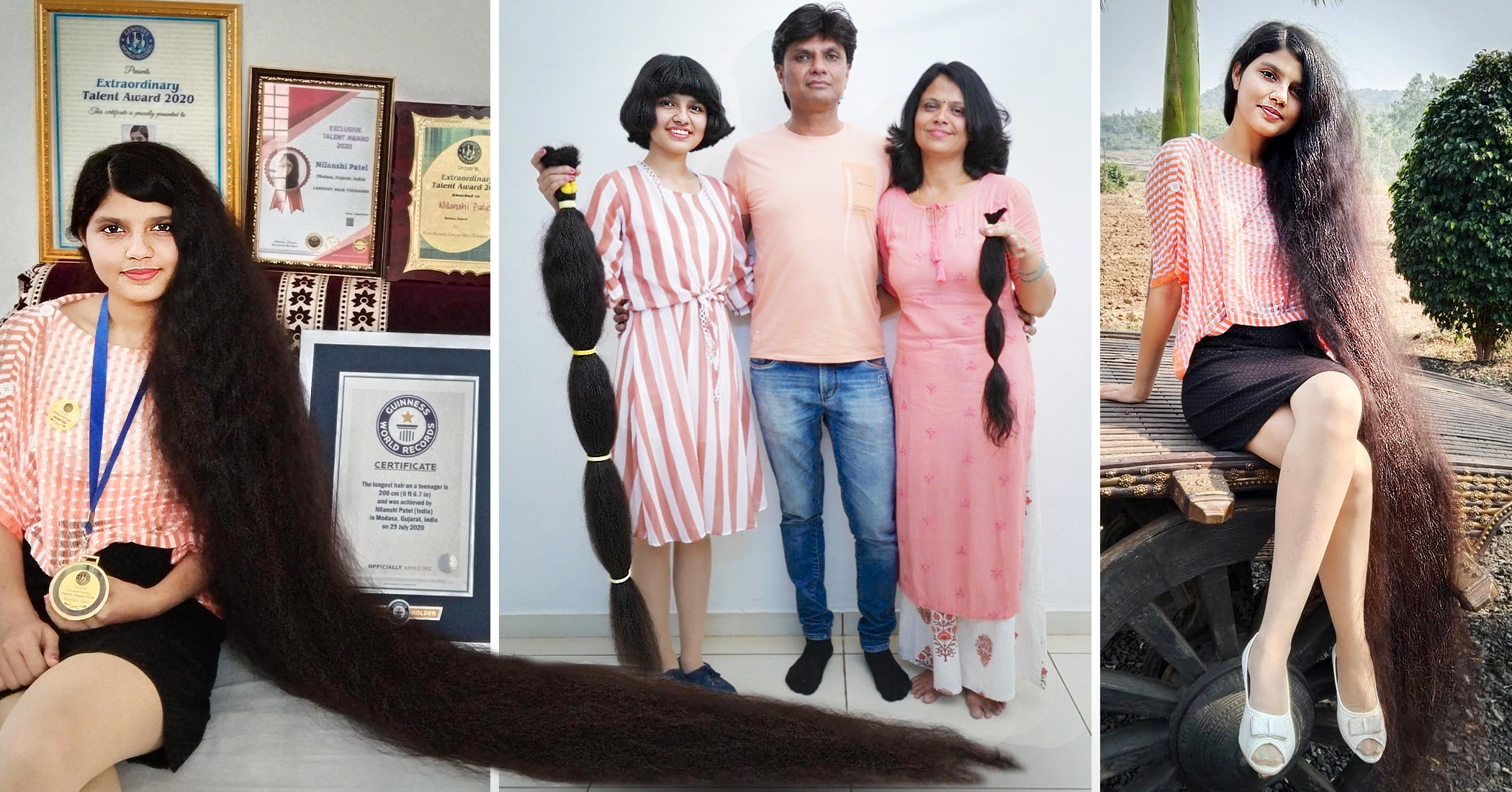 Teen who set Guinness World Record for longest hair donates it to inspire others to do the same