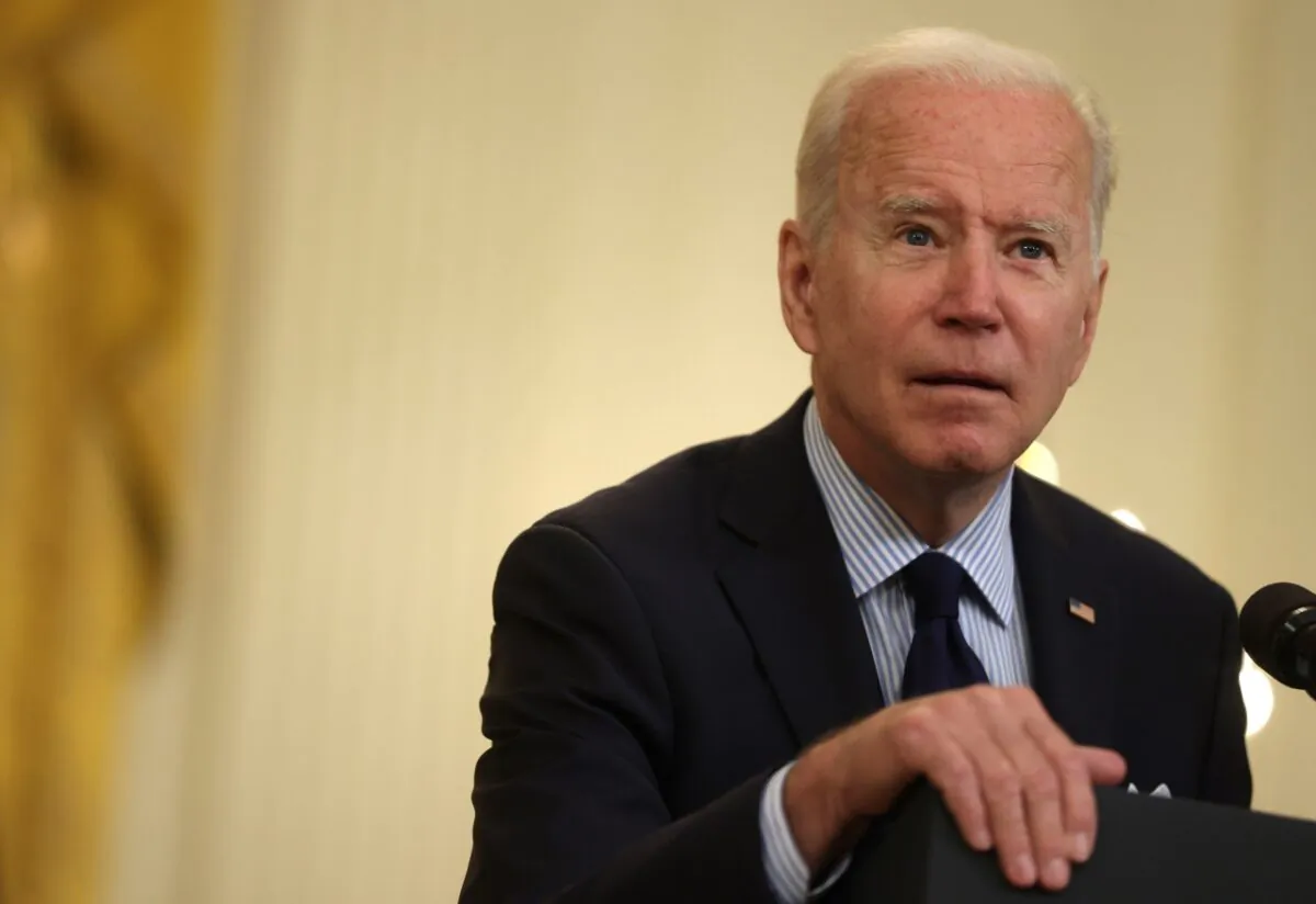 U.S. President Joe Biden speaks on job numbers from April, 2021, at the East Room of the White House on May 7, 2021. (Alex Wong/Getty Images)

