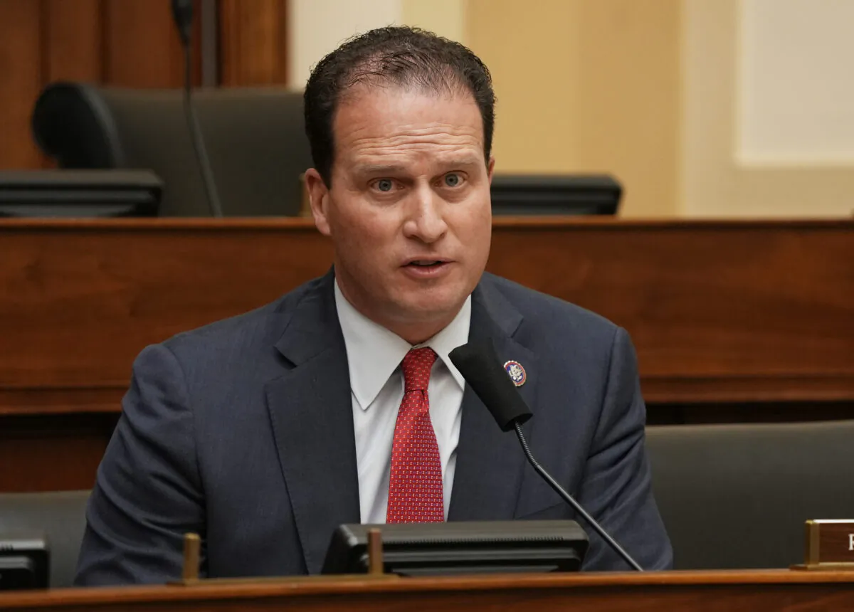 Rep. August Pfluger (R-Texas) speaks during a hearing in Washington on March 10, 2021. (Ken Cedeno/Pool/Getty Images)