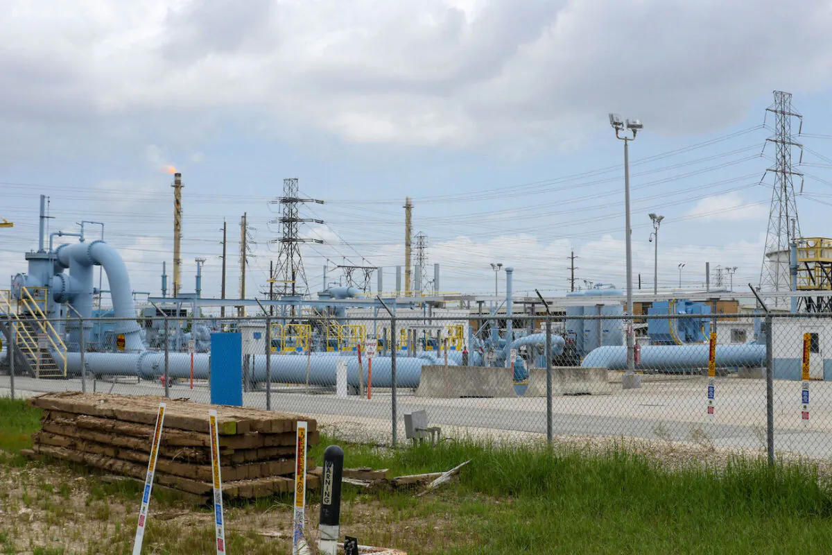 Image showing the Colonial Pipeline Houston Station facility in Pasadena, Texas, on May 10, 2021. (Francois Picard/AFP via Getty Images)