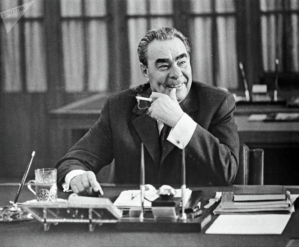 Soviet leader Leonid Brezhnev, on Oct. 1, 1973. (CIA via Wikimedia Commons)