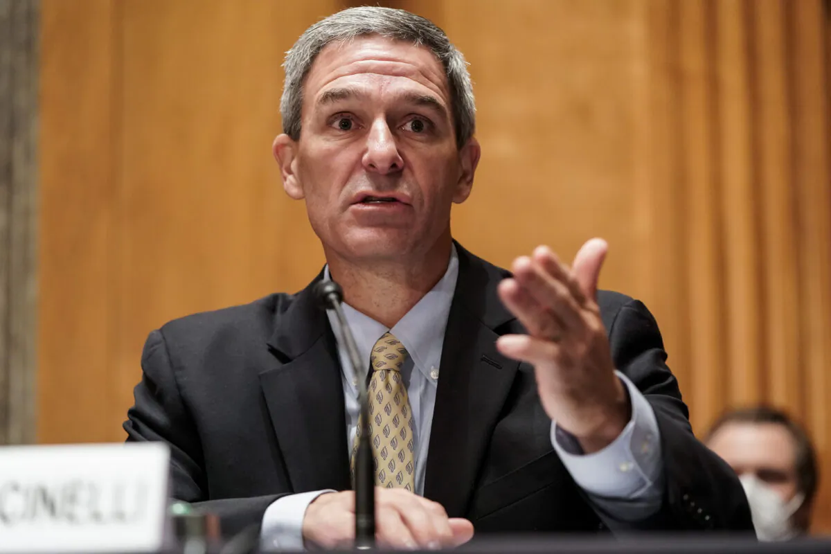 Ken Cuccinelli on Capitol Hill in Washington on Sept. 24, 2020. (Joshua Roberts-Pool/Getty Images)