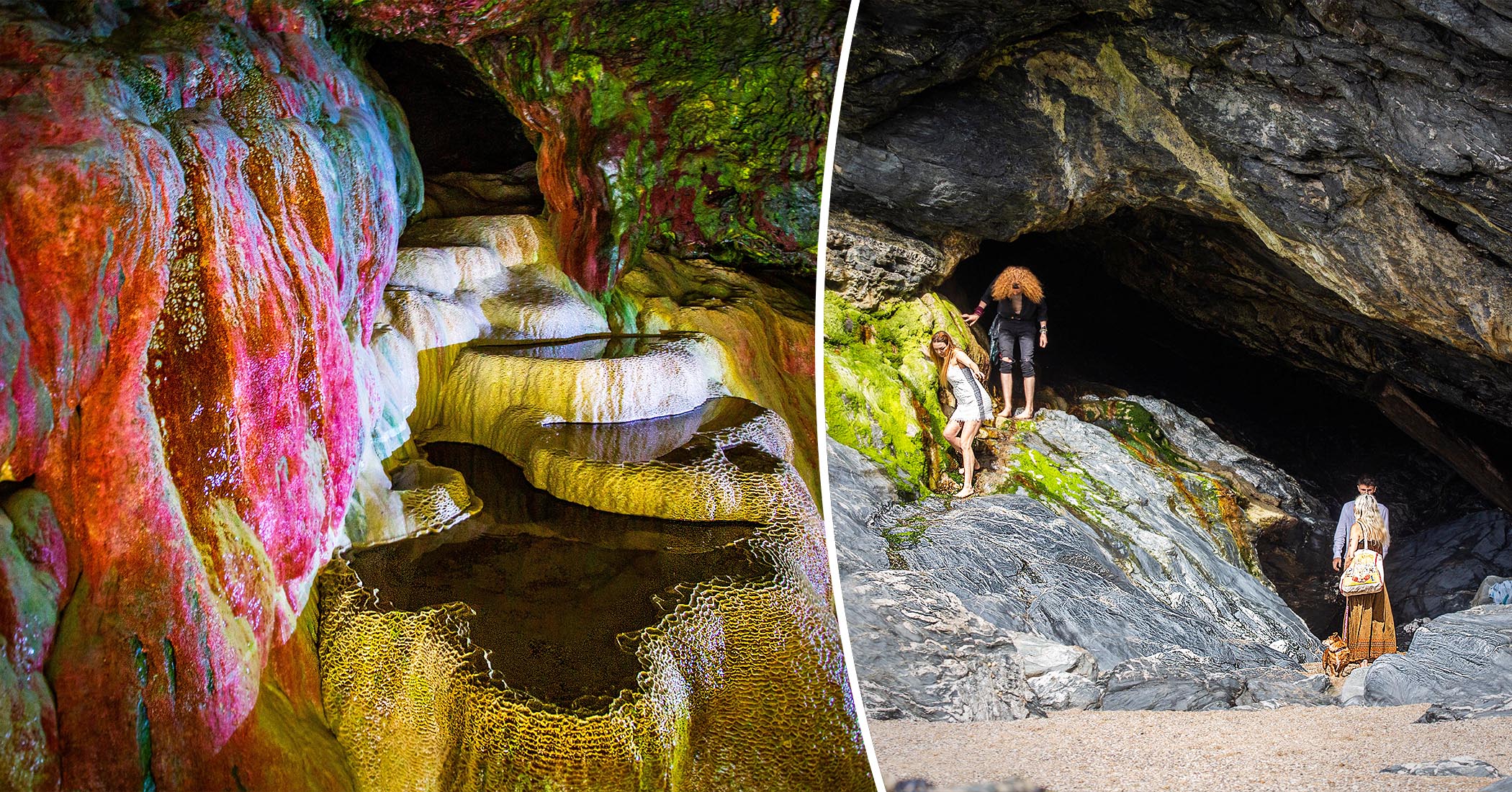Stunning Photos Reveal Inside Rainbow-Colored Cave in Britain Thought to Have Special Healing Powers - Vimarsana News