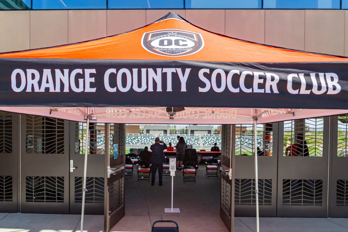 The Orange County Soccer Club meets in Irvine, Calif., on May 14, 2021. (John Fredricks/The Epoch Times)