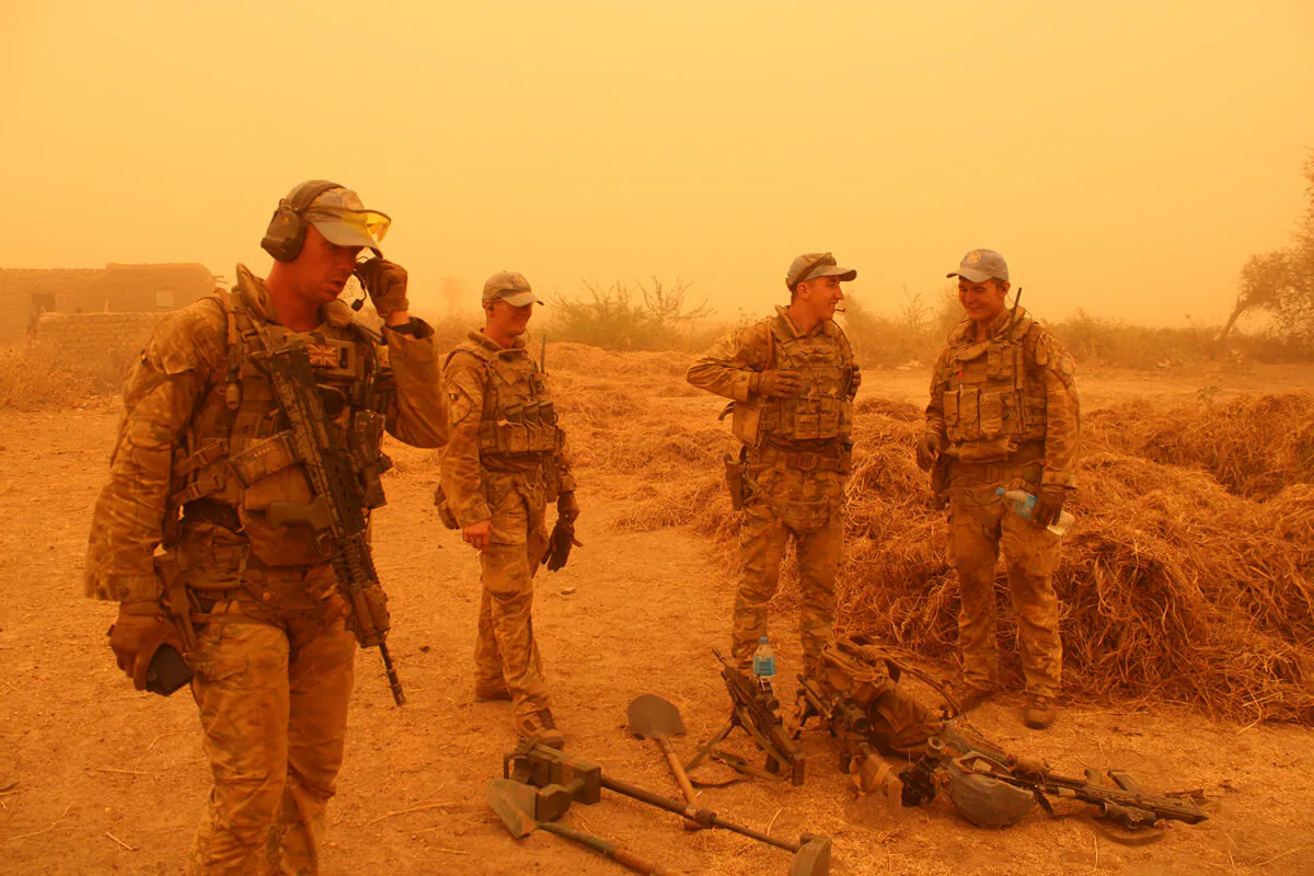 UK troops have battled a sandstorm to seize a cache of weapons hidden by terrorists in Mali. (Ministry of Defence/PA)