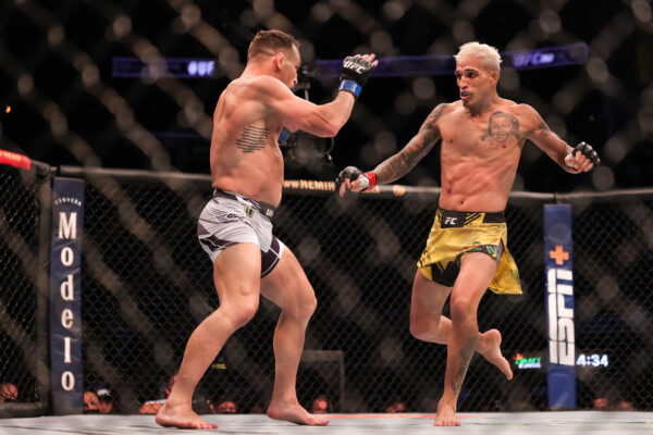 Charles Oliveira of Brazil and Michael Chandler