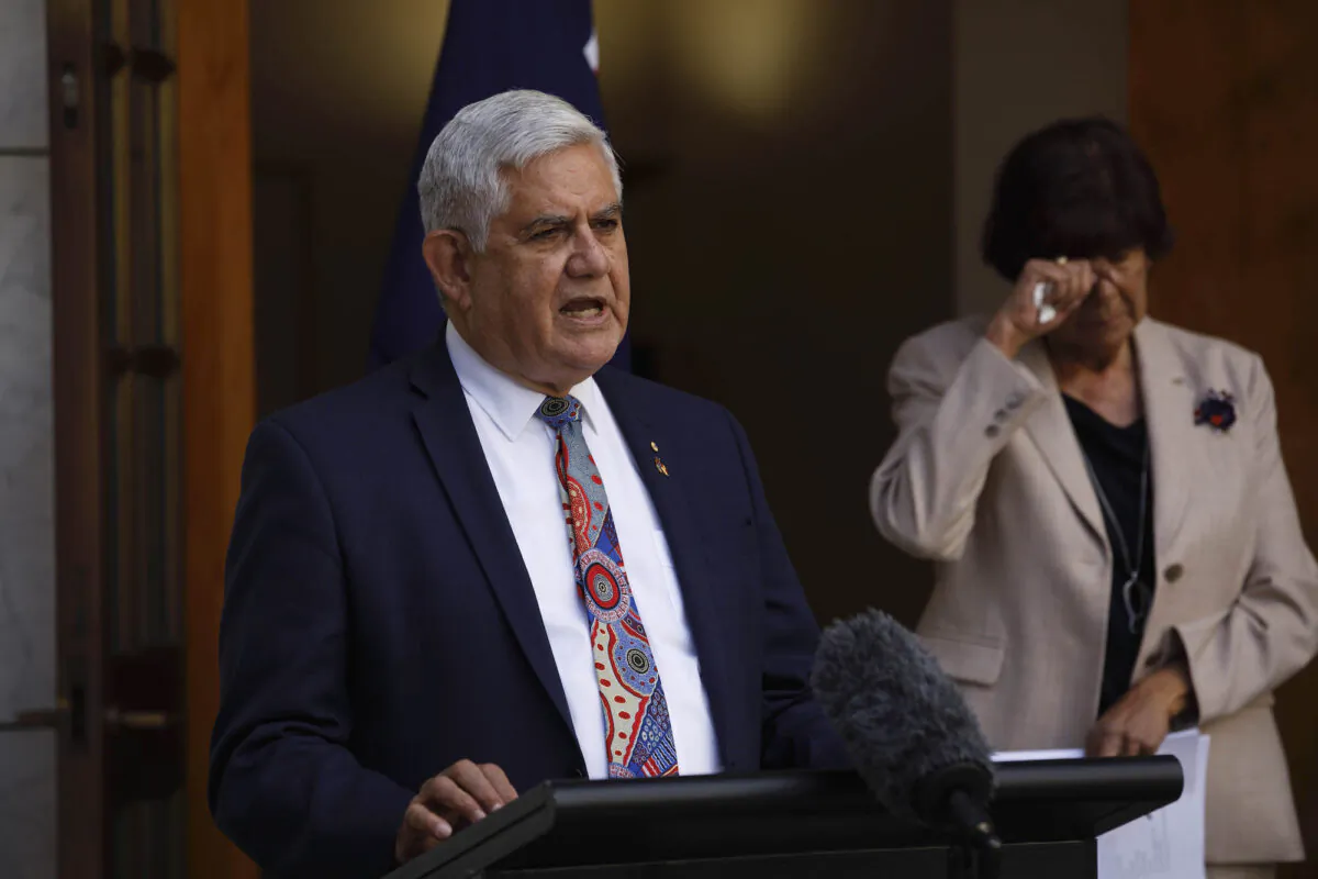 Former Indigenous Australians Minister Ken Wyatt at the announcement of the targets for the Closing The Gap initiative at Parliament House in Canberra, Australia on July 30, 2020. (Sean Davey/Getty Images)
