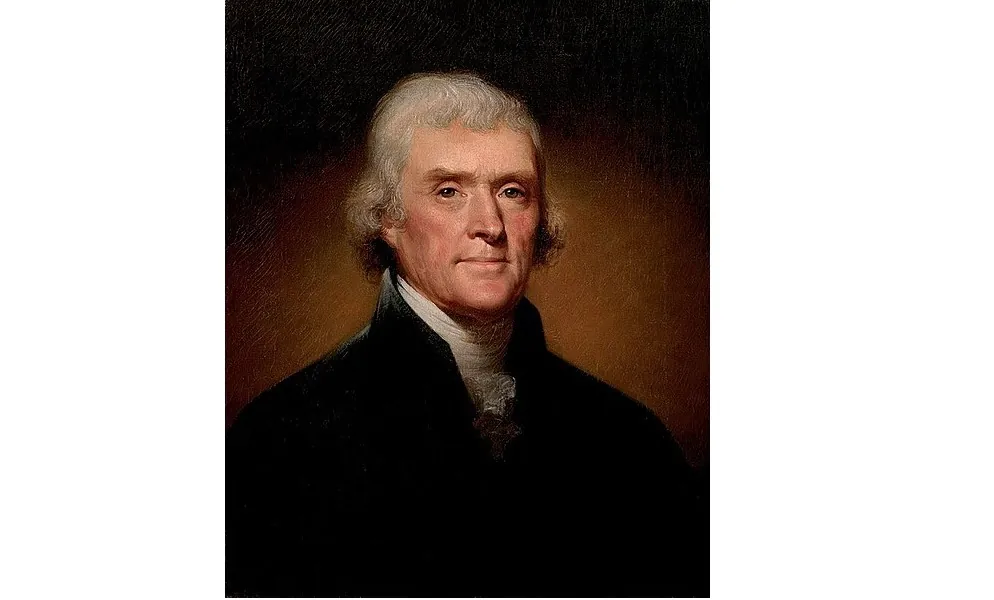 Portrait of Thomas Jefferson by Rembrandt Peale, 1800. (Public domain)