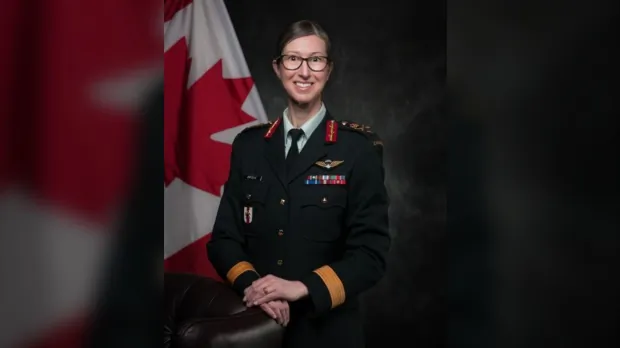 Brig.-Gen. Krista Brodie is seen in an undated handout image. The federal Liberal government is enlisting another military officer to oversee Canada's COVID-19 vaccination campaign. The Public Health Agency of Canada says Brig.-Gen. Brodie will lead the campaign after Maj.-Gen. Dany Fortin was forced to step aside due to a military investigation. (The Canadian Press/HO-Public Health Agency of Canada, *Mandatory Credit*)