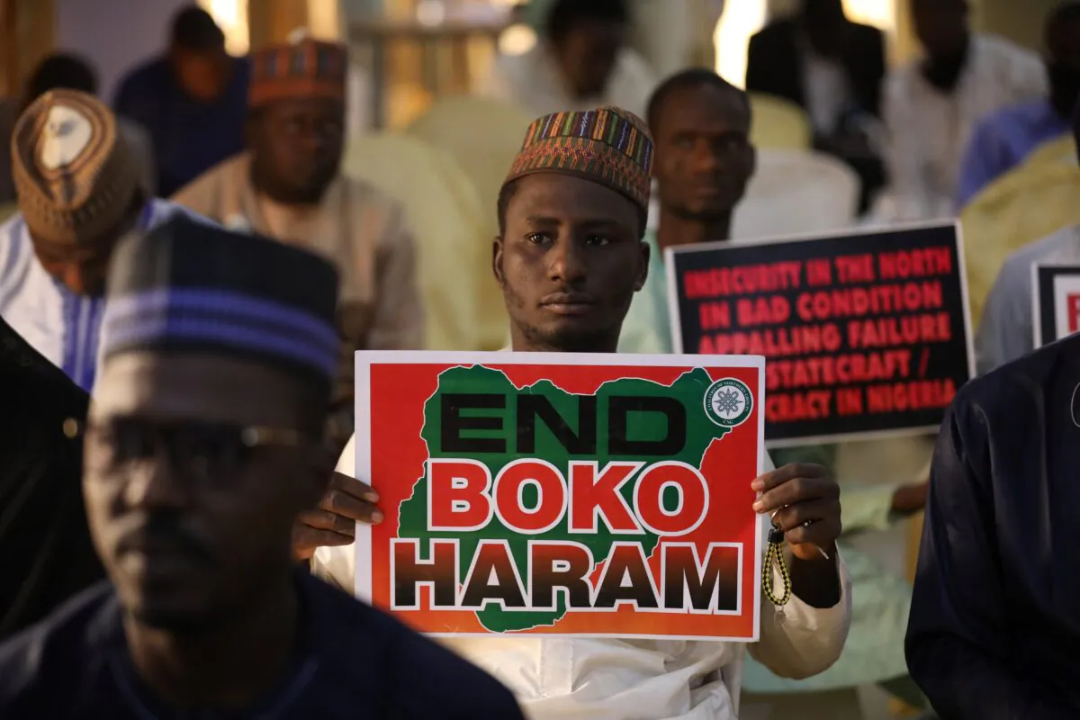 Supporters of the "Coalition of Northern Groups" (CNG) rally to urge authorities to rescue hundreds of abducted schoolboys, in northwestern state of Katsina, Nigeria on Dec. 17, 2020. (Kola Sulaimon/ AFP) (Photo by KOLA SULAIMON/AFP via Getty Images)