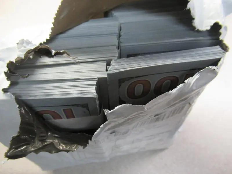 A package containing counterfeit currencies from China seized by Customs and Border Protection officials in Chicago between May 15 and 17, 2021. (CBP)