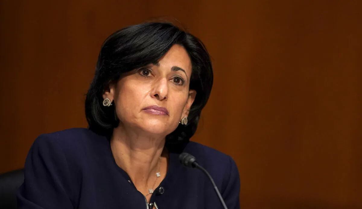 Centers for Disease Control and Prevention Director Dr. Rochelle Walensky is seen during a hearing at the U.S. Capitol in Washington, on May 11, 2021. (Greg Nash/Pool/Getty Images)