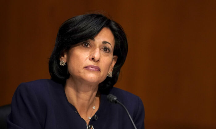 Centers for Disease Control and Prevention Director Dr. Rochelle Walensky during a hearing at the U.S. Capitol in Washington, on May 11, 2021. (Greg Nash/Pool/Getty Images)