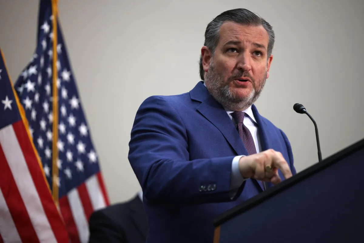 Sen. Ted Cruz (R-Texas) speaks in Washington on May 12, 2021. (Anna Moneymaker/Getty Images)