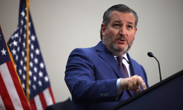 Sen. Ted Cruz (R-Texas) speaks in Washington on May 12, 2021. (Anna Moneymaker/Getty Images)