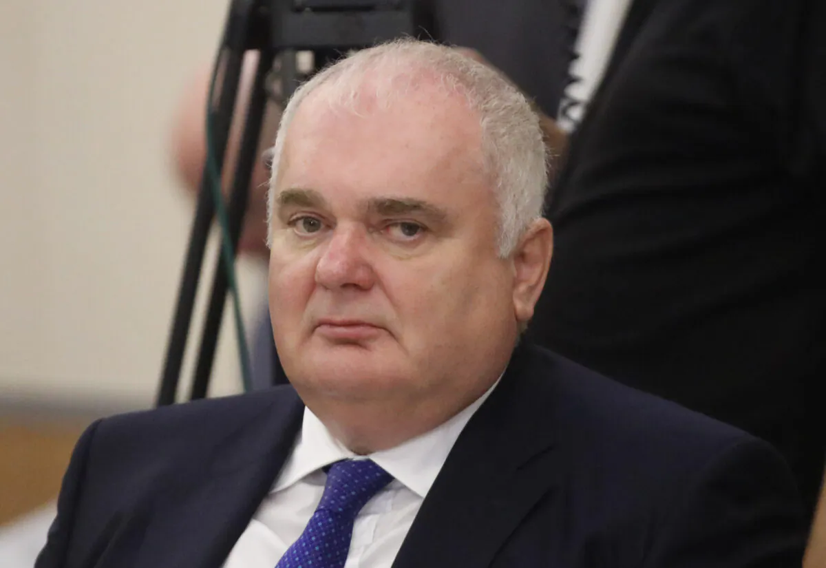 Matthias Warnig, Chief Executive Officer of Nord Stream 2 AG, attends a meeting with Russia's President Vladimir Putin and Kazakhstan's President Nursultan Nazarbayev in Sochi on Oct. 12, 2017. (Maxim Shemetov/POOL/AFP via Getty Images)