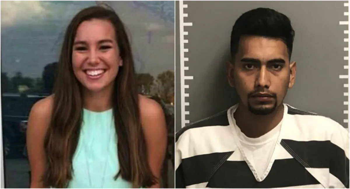 Mollie Tibbetts (L) and Cristhian Rivera (R) in file photos. (Poweshiek County Emergency Management/Poweshiek County Sheriff)