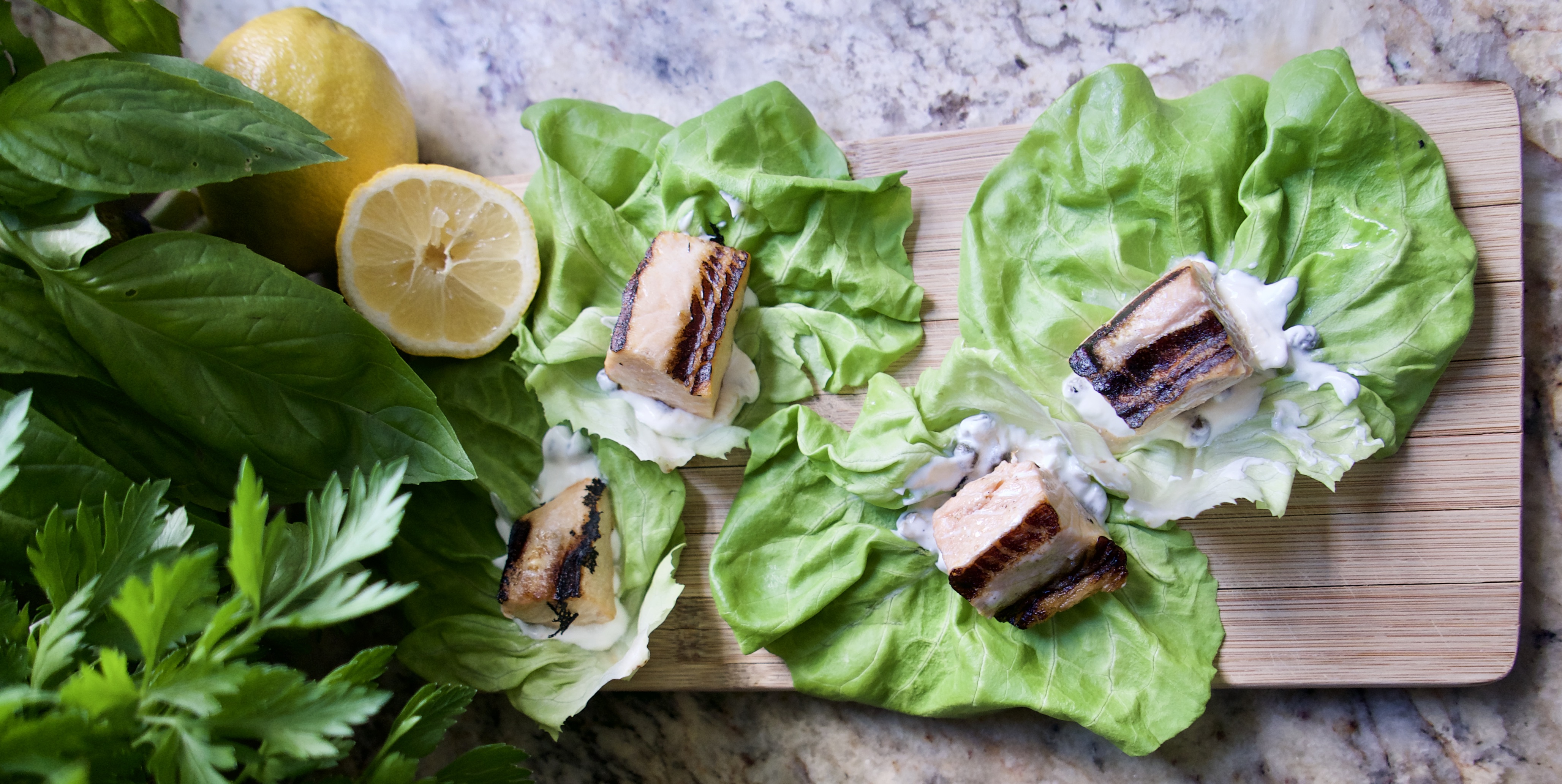 grilled salmon wraps