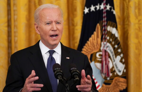 Biden speaks before signing