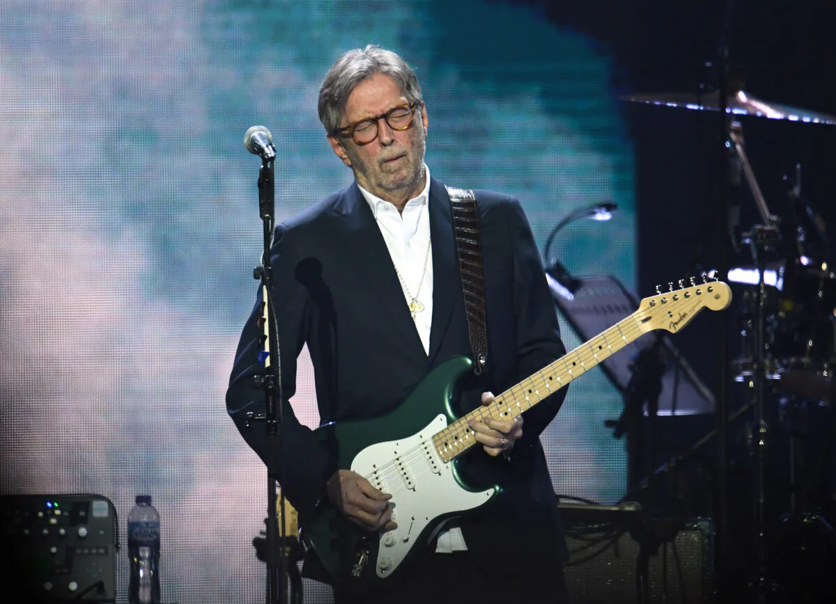 Eric Clapton performs on stage at The O2 Arena in London, England, on March 3, 2020. (Gareth Cattermole/Getty Images)