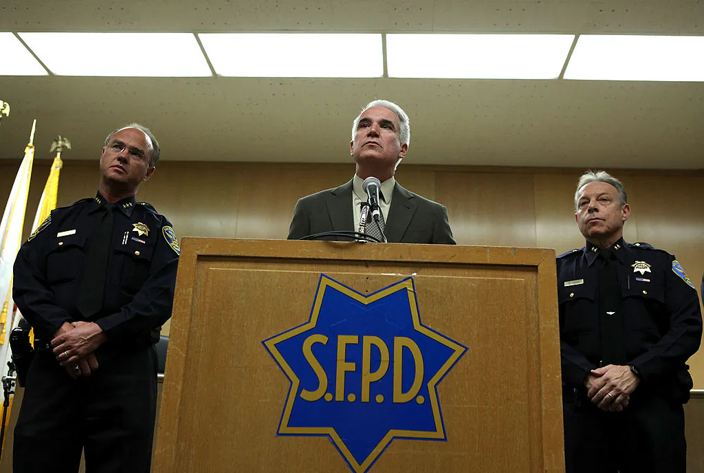 New San Francisco police Chief George Gascón fields a question during a first news conference Aug. 11, 2009, at the Hall of Justice in San Francisco. (Justin Sullivan/Getty Images)