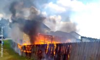 Biker Becomes a Firefighter as House Almost Burns Down