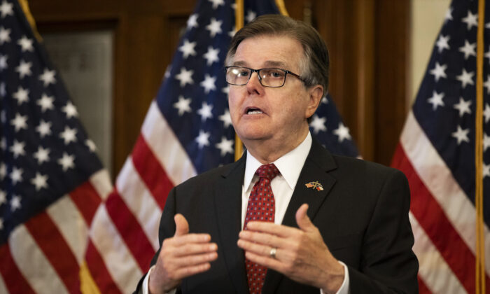 Lt. Gov. Dan Patrick of Texas wants his state to have its own version of the Florida legislation restraining schools from teaching gender and sexual identity in elementary schools. (Lynda M. Gonzalez/Getty Images)