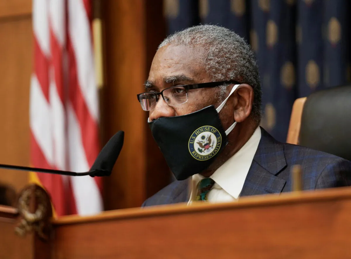 Rep. Gregory W. Meeks (D-N.Y.) chairs a hearing on Capitol Hill in Washington, on March 10, 2021. (Ken Cedeno/Pool via Reuters)