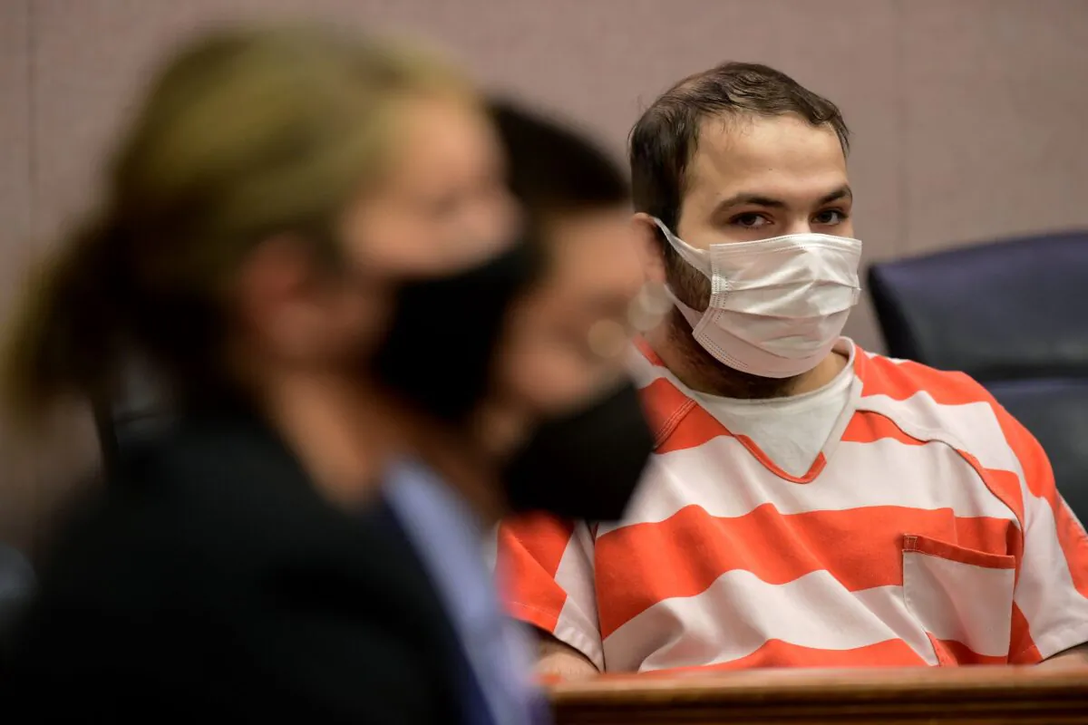 Ahmad Al Aliwi Alissa appears in a Boulder County District courtroom in Boulder, Colo., on May 25, 2021. (Matthew Jonas/Boulder Daily Camera via AP, Pool)