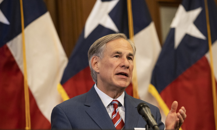 Texas Gov. Greg Abbott at the Texas State Capitol in Austin, Texas, on May 18, 2020. (Lynda M. Gonzalez-Pool/Getty Images)