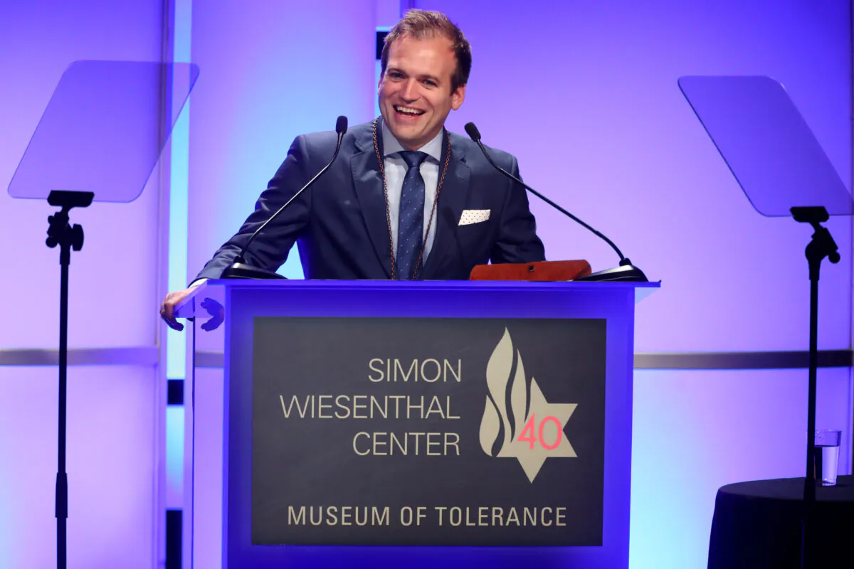 Rev. Johnnie Moore speaks onstage at The Simon Wiesenthal Center's 2017 National Tribute Dinner at The Beverly Hilton Hotel in Beverly Hills, Calif., on April 5, 2017. (Frederick M. Brown/Getty Images)