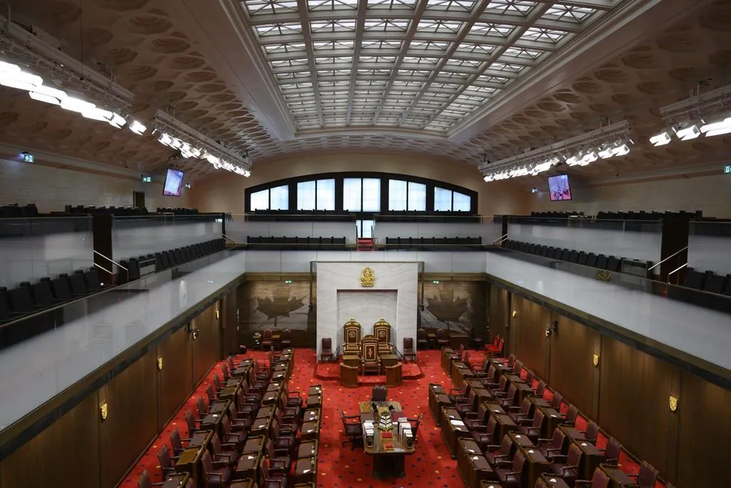 The Senate of Canada building and Senate Chamber are pictured in Ottawa on Feb. 18, 2019. The Trudeau government is finally moving to legally recognize the evolution of Canada's Senate into a more independent, non-partisan chamber of sober second thought. (  Sean Kilpatrick / Canadian Press)