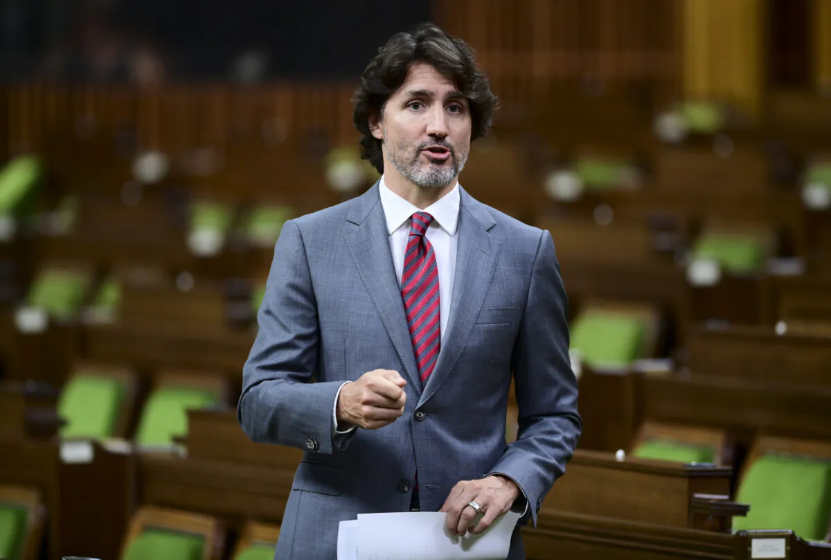 Prime Minister Justin Trudeau rises during question period in the House of Commons on Parliament Hill in Ottawa on May 26, 2021. (Sean Kilpatrick/The Canadian Press)