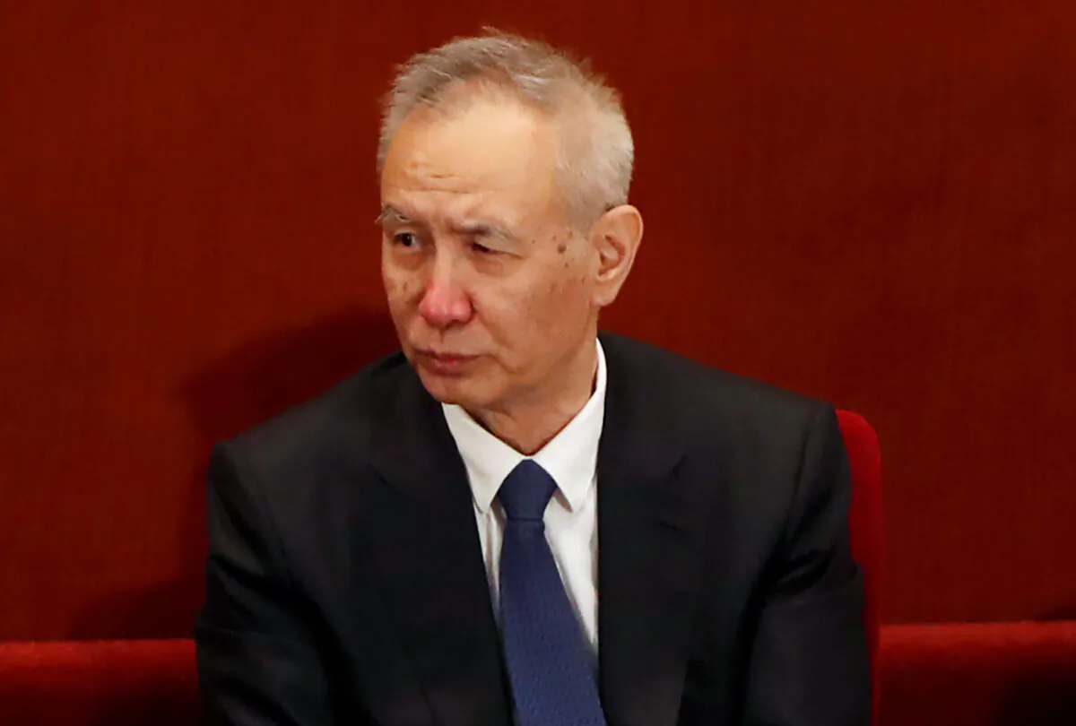 Chinese Vice Premier Liu He in Beijing, China, on May 21, 2020. (Carlos Garcia Rawlins/Reuters)