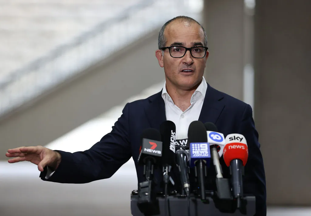 Acting Premier James Merlino speaks to the media on May 27, 2021 in Melbourne, Australia. (Robert Cianflone/Getty Images)