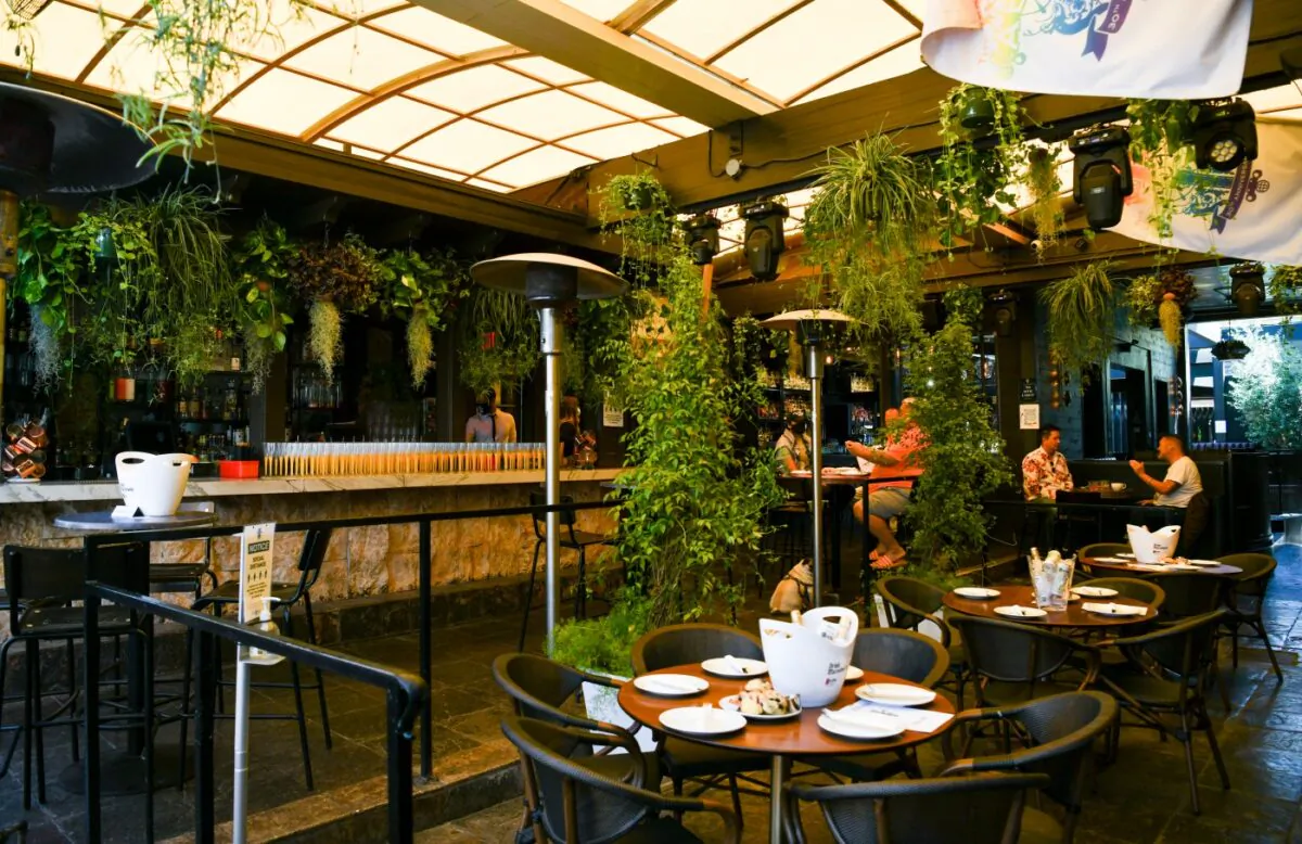Interior view of cafe and restaurant as seen at The Abbey 30th Anniversary Ceremony at The Abbey in West Hollywood, Calif., on May 23, 2021. (Rodin Eckenroth/Getty Images)